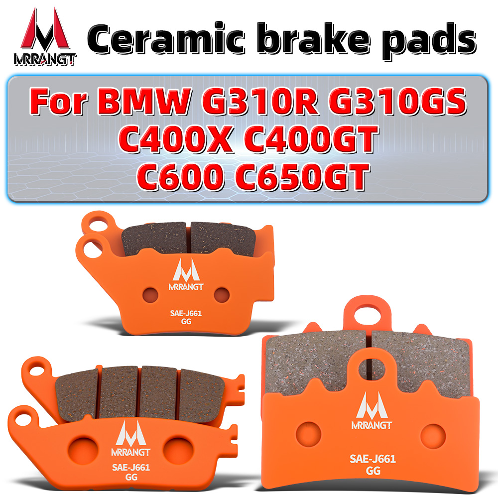 Carbon Ceramic Motorcycle Brake Rotor - MRRANGT ฝุ่นน้อยเซรามิคเบรคหน้าและหลังชุดเต็มเหมาะสำหรับรถจักรยานยนต์ BMW G310R G310GS C400X